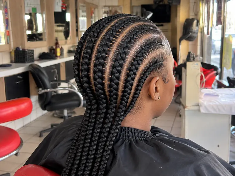 Straight Back Cornrows